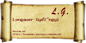 Longauer Gyöngyi névjegykártya