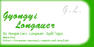 gyongyi longauer business card
